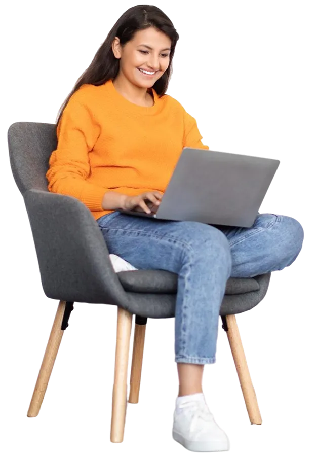 cheerful-hindu-lady-surfing-internet-using-laptop